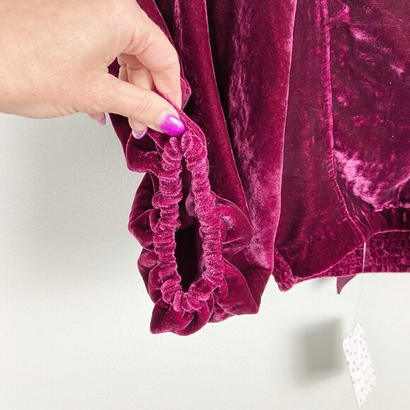 FREE PEOPLE | Marie  Velvet Open Back Cropped Top NWT - Picture 8 of 12